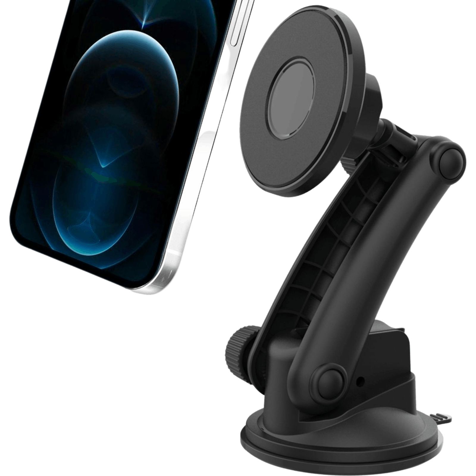 Accezz MagSafe telefoonhouder voor de auto - Dashboard / Voorruit - Zwart