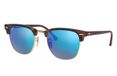 Ray-Ban Clubmaster Flash Lenses zonnebril Vierkant Schildpad Blauw