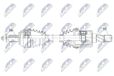 NTY Antriebswelle NPW-VV-146 Vorderachse links | Compatibel met: VOLVO S60 II, S80 II, V60 I, V70 III