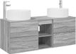 vidaXL Badkamermeubel Set 3 st Grijs Sonoma 129 x 44,5 x 80 cm