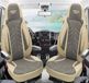 BREMER SITZBEZÜGE Premium Camper stoelhoezen voor Fiat Cruiser Line 640 DPL509 in Beige/Grijs (2 losse stoelen)