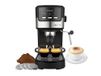BEPER P101CAF100 Duetta Espressomachine, 1100W, Geschikt voor pods en Koffiepoeder, Koffiemachine met dubbele uitlooparm, 15 bar, Kopjeswarmer, Maatbeker en pers inbegrepen, Zwart