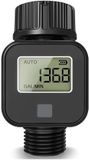 Sans marque Débitmètre d'eau numérique - Compteur de consommation d'eau - Arrosage de jardin - Haute précision - 1-45,5 L/MIN - Noir