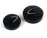 Merkloos Gootsteenstop - 2x - rubber - zwart - 2 formaten (Let op! 45mm & 50 mm) - wasbak afvoerstop