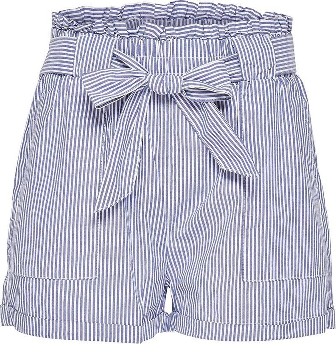 ONLY ONLYLSMILLA STRIPE BELT DNM SHORTS Dames Shorts - Maat S