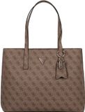 GUESS Meridian II Girlfriend Tote Bag Latte Logo Lichtbruin
