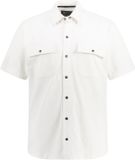JP 1880 - Heren - Jersey overhemd korte mouwen kentkraag modern fit - Crèmewit - Maat 7XL