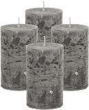 Atmosphera Bougie pilier - 4x - anthracite - 5 x 8 cm