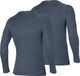 Heatkeeper Thermoshirt heren - Antraciet - XL - 2-Stuks