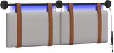 vidaXL Hangend hoofdbord Wolkengrijs Antiek PU