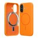 kwmobile Telefoonhoesje voor Apple iPhone 16 - Hoes met siliconen randen en magnetische achterkant compatibel met MagSafe, in fruitig oranje