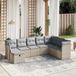 Maison Exclusive - Ensemble de meubles de jardin 8 pièces avec canapé et coussins, beige, en polyrotin