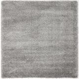 Safavieh Shaggy Indoor Geweven Vloerkleed, California Shag Collectie, SG151, Zilver, 122 X 122 cm