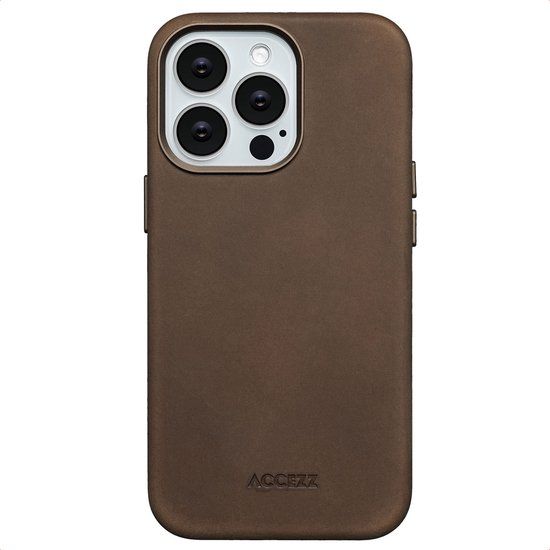Accezz Vintage Leather Backcover geschikt voor iPhone 13 Pro - MagSafe - Rustic Brown