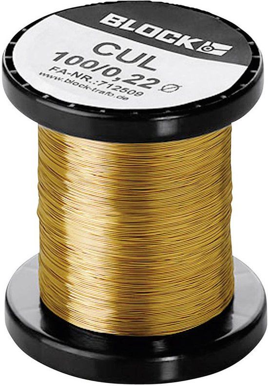 BLOCK Koperdraad gelakt Buitendiameter (excl. isolatielak): 0.40 mm 86 m 0.10 kg