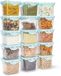 Unyqoos® Set – 15 transparent food storage containers of 650 ml