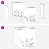 vidaXL Plantenbak Wit 50 x 30 x 49 cm Koudgewalst Staal