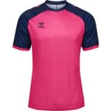 Hummel Match League Shirt Korte Mouw Heren - Raspberry / Marine | Maat: S