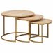 vidaXL Nesting Koffietafels Set van 3 Bruin Hout 60 x 60 x 45 cm