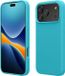 kwmobile telefoonhoesje geschikt voor Apple iPhone 17 Pro Max - Hoesje met siliconen coating - Smartphone case in ijsblauw