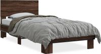 Maison Exclusive - Cadre de lit aspect chêne marron 90x200 cm panneau dérivé du bois métal