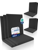 Beautissu QD-NL Set van 7 Premium Tuinstoelkussens Lage Rug 105x48 cm 100% Waterdicht Weerbestendig Sneldrogend UV-bestendig Antraciet