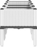 vidaXL Plantenbak met poten 160x40x42 cm polypropeen wit