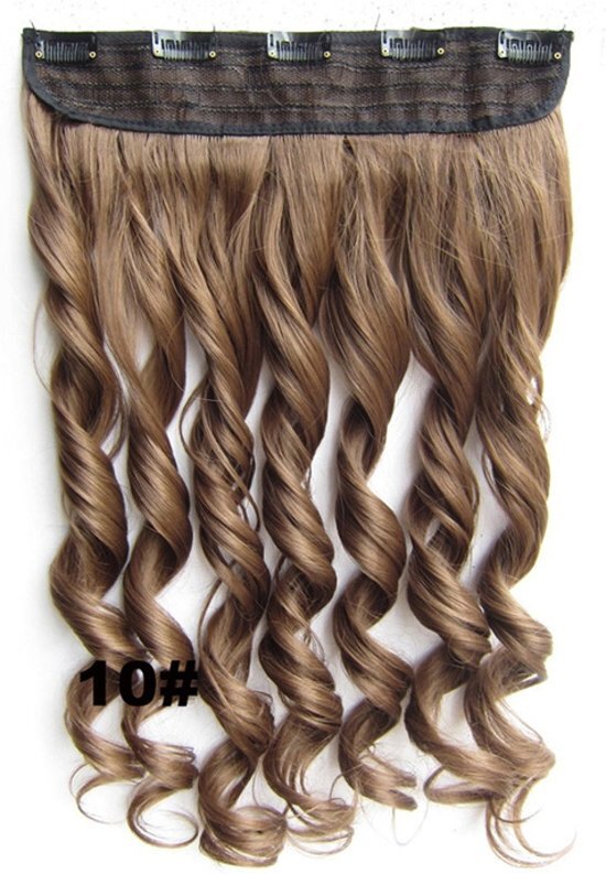 Brazilian Clip in extensions 1 baan wavy bruin - 10