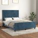 Maison Exclusive - Cadre de lit sans matelas, bleu foncé, 140x190 cm, velours