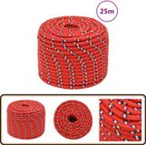 vidaXL Boottouw 12 mm 25 m polypropyleen rood