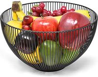 joeji's Kitchen Zwarte Metalen Fruitschaal
