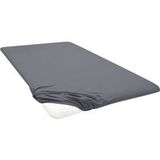 BIBERNA Drap housse en jersey pour surmatelas, 90-200 x 200 cm. (Anthracite, 140-160 x 200 cm)