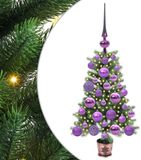 vidaXL Kerstboom met 150 LED met standaard Groen 65 cm PE