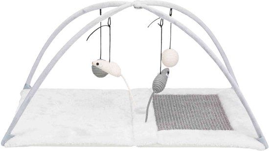 Trixie Krabmat Met Speelboog - 60x33x42 cm Lichtgrijs