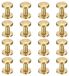 Chicago Chicago screws, 16 pieces, brass, 13 mm, flat head