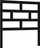 vidaXL Hoofdbord 106x4x100 cm massief grenenhout zwart