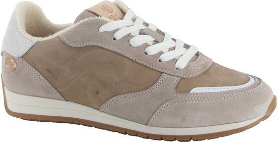 Fred de la Bretoniere Vlora Sign Nubuck Sneaker Beige Maat 40