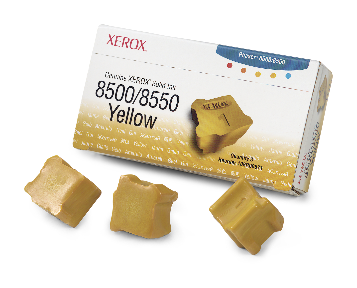 Xerox Originele Solid Ink 8500/8550 geel (3 blokjes)