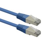 ROLINE patchkabel Cat.6 (klasse E), PoE, S/FTP (PiMF), blauw, 1 m