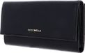 COCCINELLE Leren Portemonnee Metallic Soft Wallet Noir Zwart
