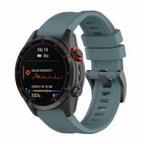 By Qubix - Geschikt voor Garmin bandje - 20mm Quickfit - Siliconen sportbandje - Grijsblauw - Geschikt voor Garmin Fenix 8 - 43mm