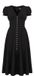 Hell Bunny Jinx Dames Midi-jurk - Zwart - 4XL