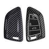kwmobile hoes voor autosleutel geschikt voor BMW 3-knops Smart Key autosleutel - Autosleutelbehuizing in zwart - Carbon design