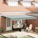 Prolenta Maison Exclusive - Elektrisch zonnescherm, 4,5 x 3,5 meter, groen-wit gestreept