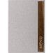 SIGEL SM222 menumap A4 "Menu" avec reliure en caoutchouc, couverture durable et hydrofuge, gris clair/marron avec structure en lin, plastique et bois de noyer