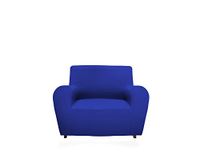 GEMITEX Magico Stoelbeschermer van stof, eenkleurig, elastisch, polyester, elektroblauw, stoel met rugleuning tot 120 cm