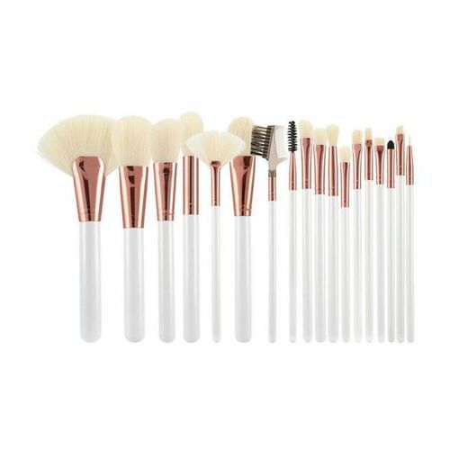 Mimo Makeup Brush White & Ecru 18pcs Set