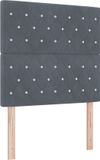 vidaXL Boxspringbed met matras Donkergrijs 100 x 200 cm Fluweel