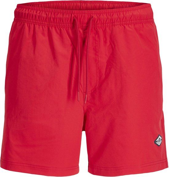 Jack & Jones Maui Tropic Solid Zwemshort Jongens - Rood - Maat 176