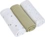 Lässig Hydrofiele luier swaddle doek 3 stuks 85 x 85 cm - Leave olive